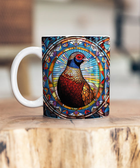 Norman the Pheasant Suncatcher Artwork Ceramic Mug